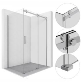 Kabina prysznicowa 120x80 prostokątna przesuwna LOTUS SEVANTE chrom 1 szt.