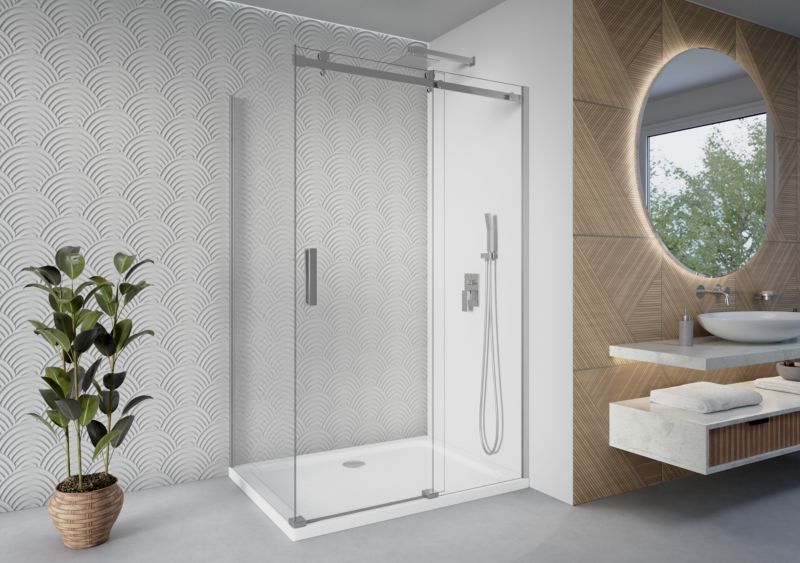 Kabina prysznicowa 120x80 prostokątna przesuwna LOTUS SEVANTE chrom 1 szt.