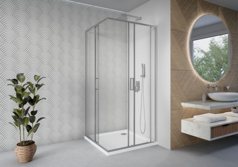 Kabina prysznicowa 70x70 kwadratowa przesuwna VOLTA SEVANTE chrom 1 szt.