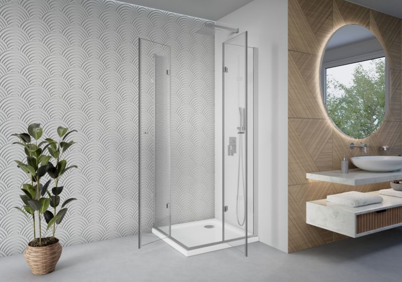 Kabina prysznicowa 80x80 kwadratowa składana IWAKI SEVANTE chrom 1 szt.