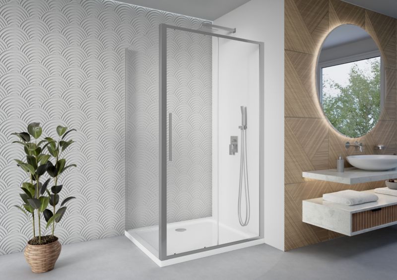 Kabina prysznicowa 90x80 prostokątna przesuwna PYRUS SEVANTE chrom 1 szt.