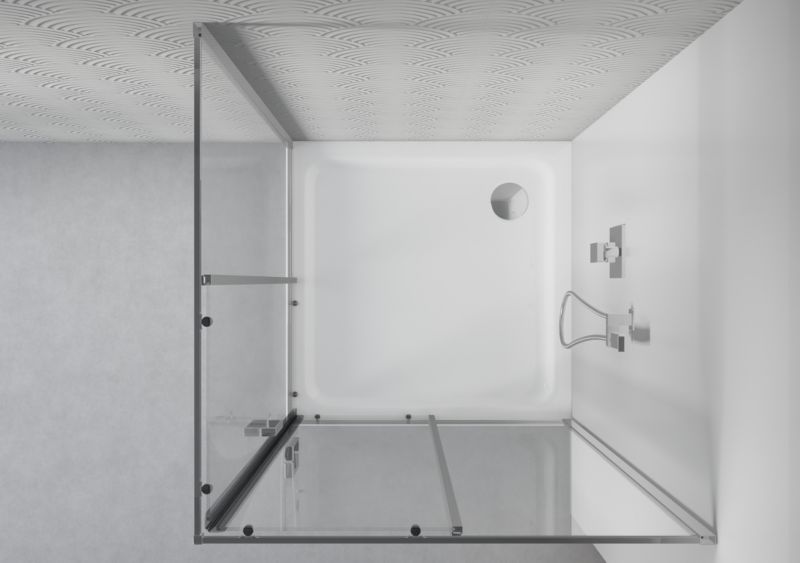 Kabina prysznicowa 90x90 kwadratowa przesuwna VOLTA SEVANTE chrom 1 szt.