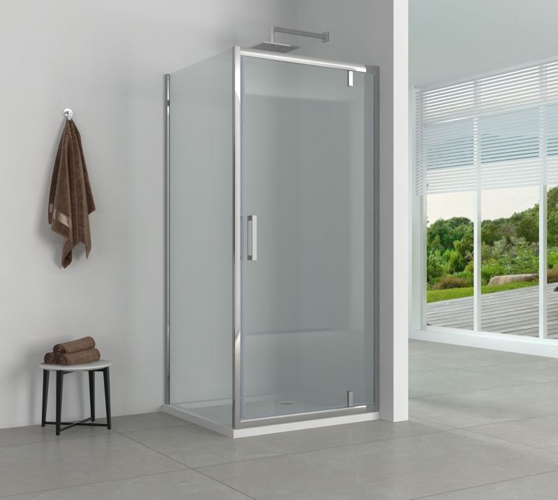 Kabina prysznicowa 90x90 kwadratowa uchylna IBERIS SEVANTE chrom 1 szt.