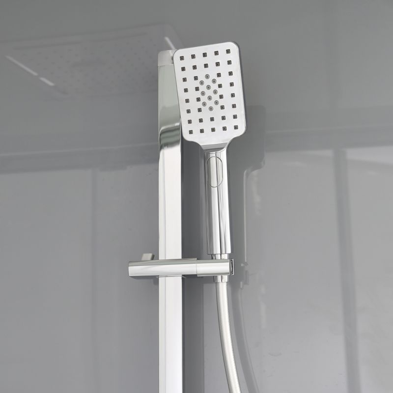 Kabina prysznicowa asymetryczna GoodHome Beloya 80 x 120 cm chrom z hydromasażem