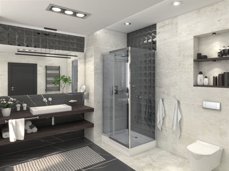 Kabina prysznicowa GALLA Durasan 100x80 chrom z brodzikiem 1 szt.