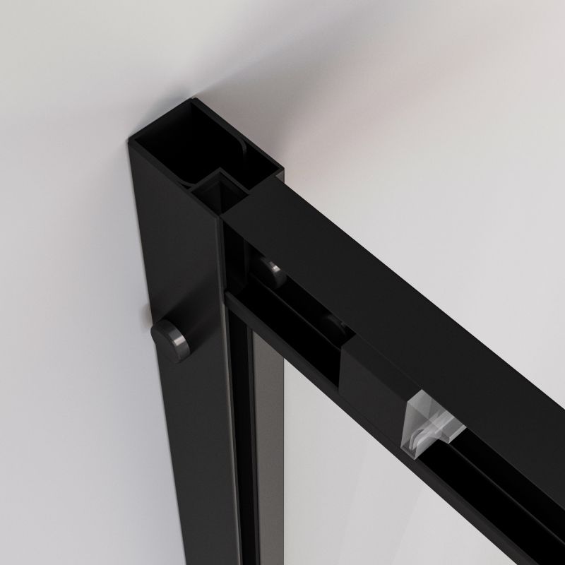 Kabina prysznicowa KABI HOBBY BLACK 120x80, prostokątna, szkło transparentne 5mm, czarny mat 1 szt.