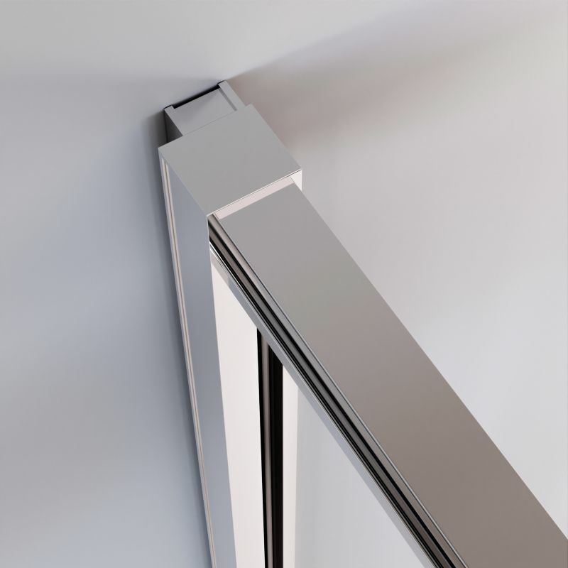 Kabina prysznicowa KABI Largo Chrom 120x80 LEWA, prostokątna, szkło transparentne, chrom 1 szt.