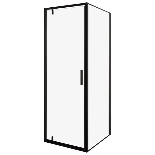 Kabina prysznicowa Kerra Solid DSPA+SC 70 x 100 BL szkło transparentne 6 mm, profile czarne, drzwi uchylne 1 szt.