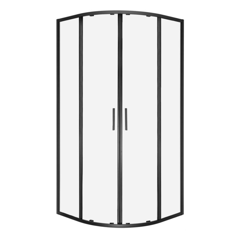 Kabina prysznicowa Kerra Solid RS 90 BL szkło transparentne 6 mm, profole czarne 1 szt.
