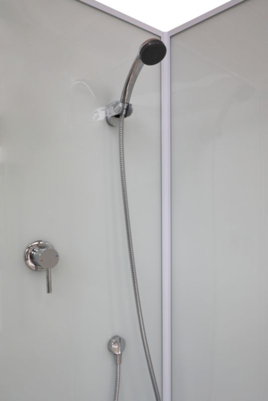 Kabina prysznicowa kwadratowa Arkell 80 cm z tylnymi ściankami i niskim brodzikiem