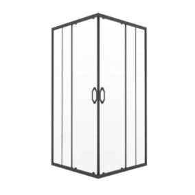 Kabina prysznicowa kwadratowa Durasan Flexi regulowana 78-100 x 78-100 cm czarna