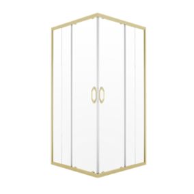 Kabina prysznicowa kwadratowa Durasan Flexi regulowana 78-100 x 78-100 cm złoty