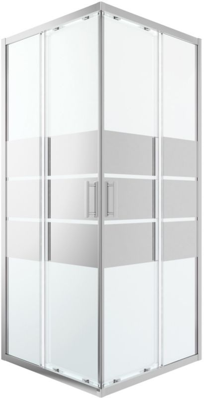 Kabina prysznicowa kwadratowa GoodHome Beloya 90 x 90 x 195 cm chrom/szkło lustrzane