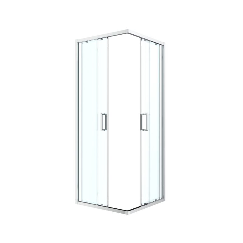 Kabina prysznicowa kwadratowa GoodHome Ledava 80 cm chrom/transparentne