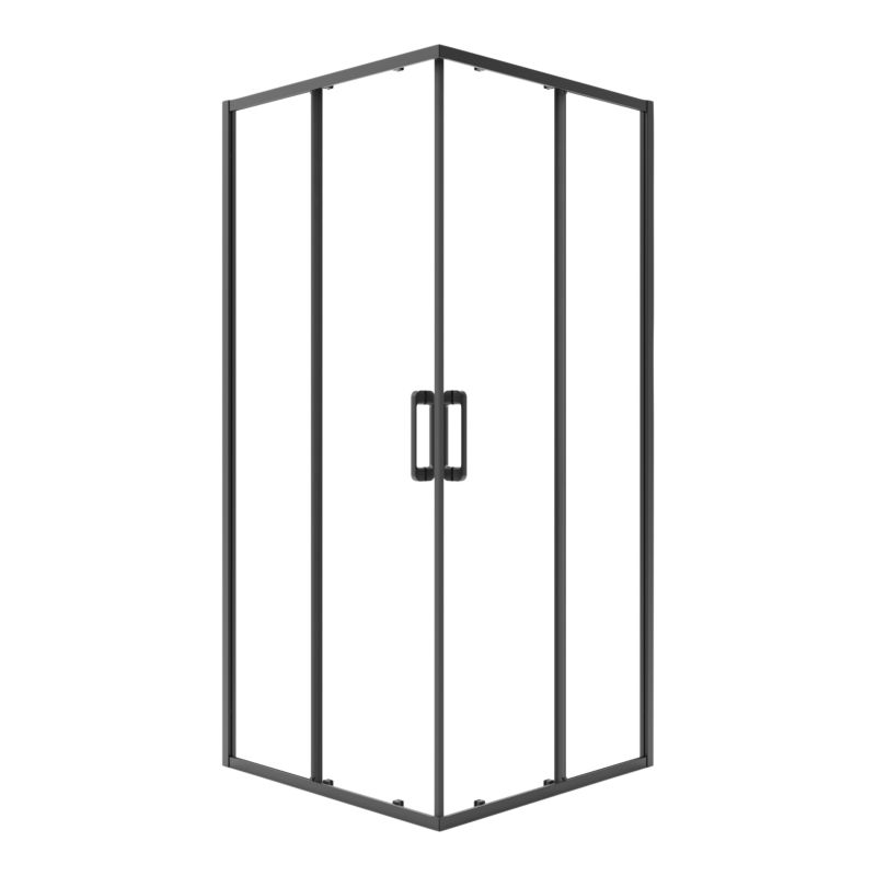 Kabina prysznicowa kwadratowa GoodHome Maza 80 cm czarne/transparentne