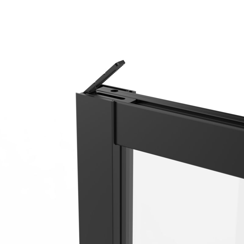 Kabina prysznicowa kwadratowa GoodHome Maza 80 cm czarne/transparentne