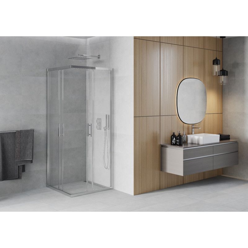 Kabina prysznicowa kwadratowa Mexen Rio transparent chrom  860-070-070-01-00 1 szt.