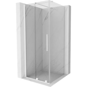 Kabina prysznicowa kwadratowa Mexen Velar transparent biały 1 szt.