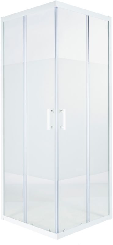 Kabina prysznicowa kwadratowa Onega 80 x 80 x 190 cm biały/wzór