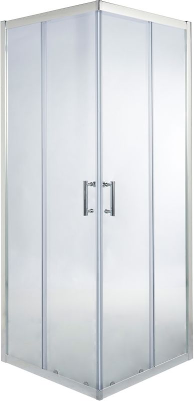 Kabina prysznicowa kwadratowa Onega 80 x 80 x 190 cm chrom/transparentna