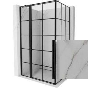 Kabina prysznicowa lewa Mexen Mist T czarna 115x100 1 szt.