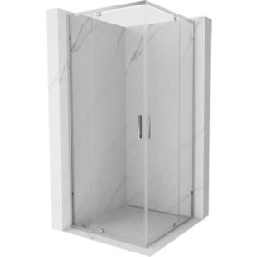 Kabina prysznicowa Mexen Exo kwadratowa uchylna 90 x 90 cm transparent chrom 1 szt.