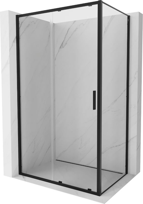 Kabina prysznicowa Mexen Exo rozsuwana 110 x 75 cm transparent czarna 1 szt.