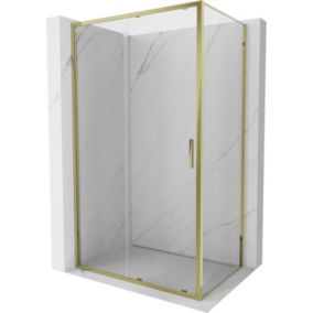 Kabina prysznicowa Mexen Exo rozsuwana 145 x 70 cm transparent złota 1 szt.