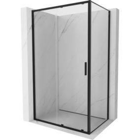 Kabina prysznicowa Mexen Exo rozsuwana 90 x 75 cm transparent czarna 1 szt.