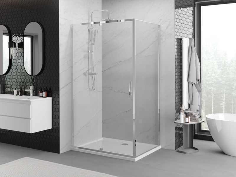 Kabina prysznicowa Mexen Exo uchylna 120 x 95 cm transparent chrom 1 szt.