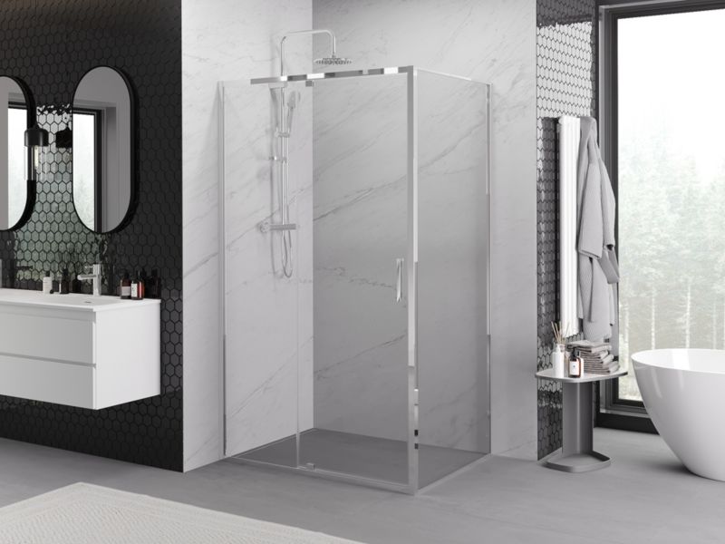 Kabina prysznicowa Mexen Exo uchylna 130 x 70 cm transparent chrom 1 szt.