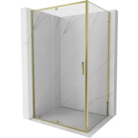 Kabina prysznicowa Mexen Exo uchylna 145 x 100 cm transparent złota 1 szt.