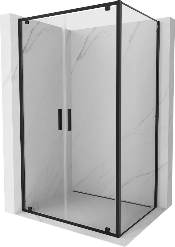 Kabina prysznicowa Mexen Exo uchylna 70 x 75 cm transparent czarna 1 szt.
