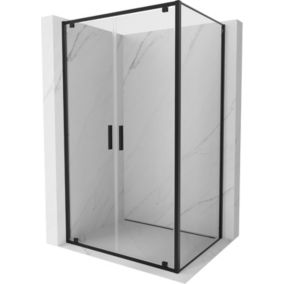 Kabina prysznicowa Mexen Exo uchylna 70 x 75 cm transparent czarna 1 szt.