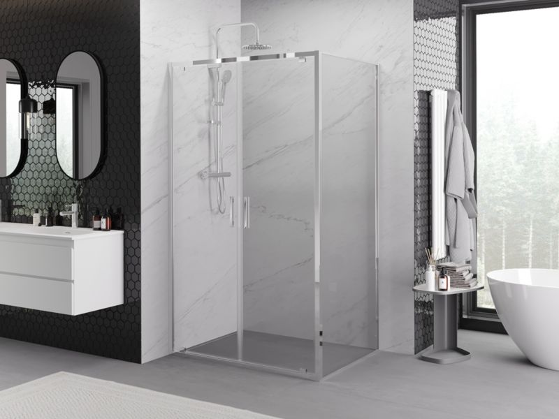 Kabina prysznicowa Mexen Exo uchylna 70 x 95 cm transparent chrom 1 szt.