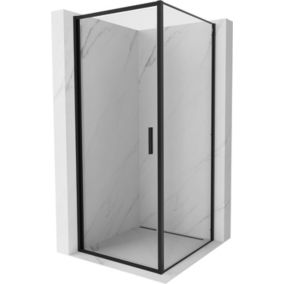 Kabina prysznicowa Mexen Exo uchylna 75 x 75 cm transparent czarna 1 szt.