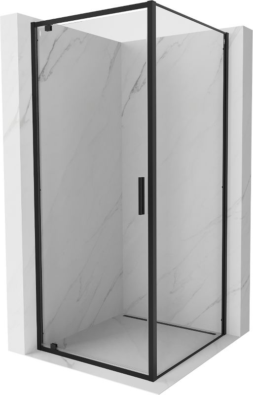 Kabina prysznicowa Mexen Exo uchylna 75 x 75 cm transparent czarna 1 szt.