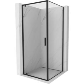 Kabina prysznicowa Mexen Exo uchylna 75 x 75 cm transparent czarna 1 szt.