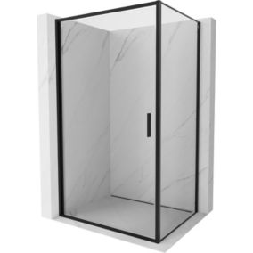 Kabina prysznicowa Mexen Exo uchylna 80 x 75 cm transparent czarna 1 szt.
