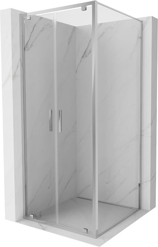 Kabina prysznicowa Mexen Exo uchylna 80 x 80 cm transparent chrom 1 szt.