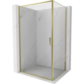 Kabina prysznicowa Mexen Exo uchylna 85 x 100 cm transparent złota 1 szt.