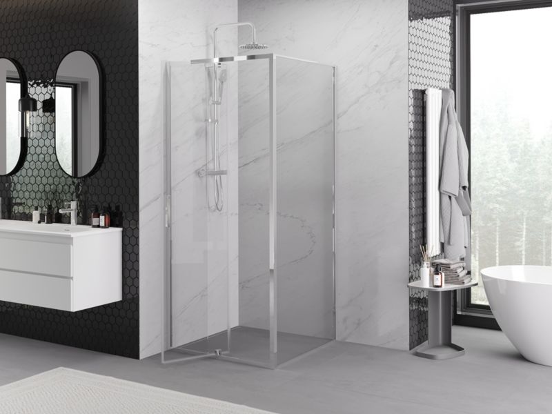 Kabina prysznicowa Mexen Exo uchylna 95 x 95 cm transparent chrom 1 szt.