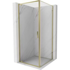 Kabina prysznicowa Mexen Exo uchylna 95 x 95 cm transparent złota 1 szt.