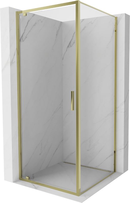 Kabina prysznicowa Mexen Exo uchylna 95 x 95 cm transparent złota 1 szt.