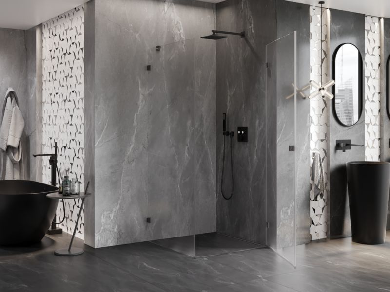 Kabina prysznicowa Mexen Lunar-B L gun metal 90x90 cm 1 szt.