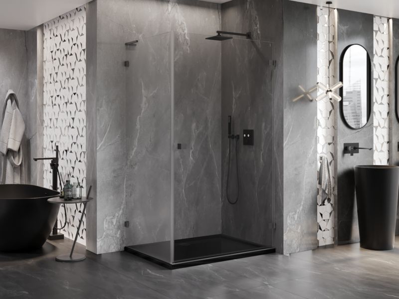 Kabina prysznicowa Mexen Lunar-B L transparent gun metal 85x70 1 szt.