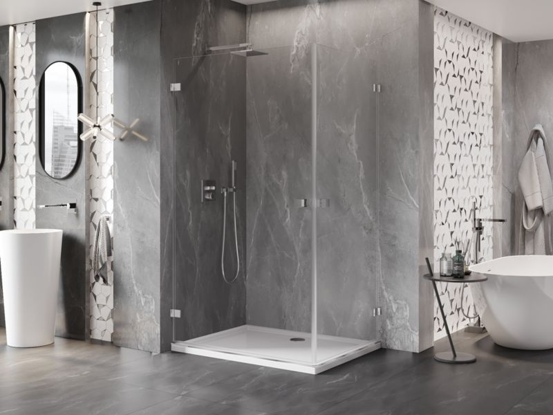 Kabina prysznicowa Mexen Lunar-B transparent chrom 80x70 cm 832-080L-070P-01-00 1 szt.