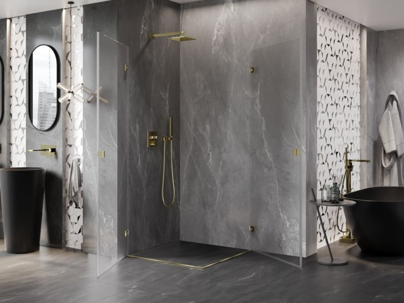 Kabina prysznicowa Mexen Lunar-B transparent złota 85x85 1 szt.