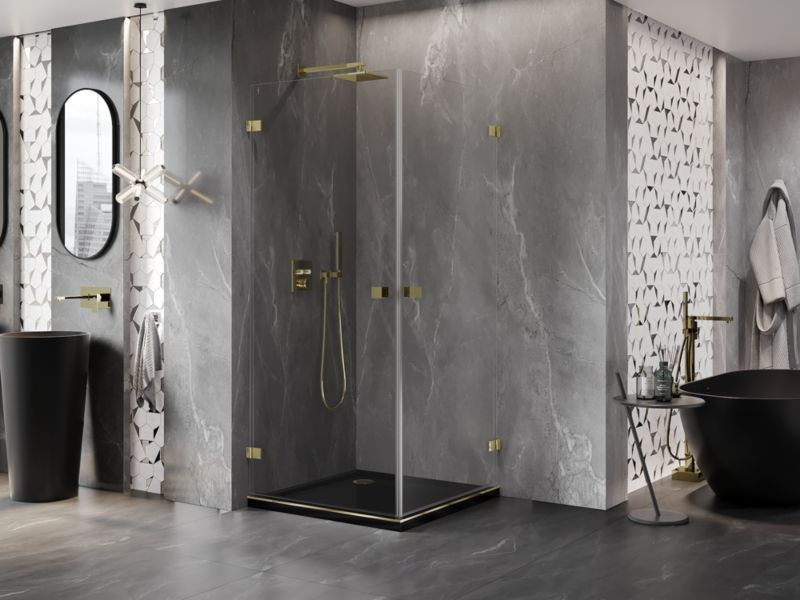 Kabina prysznicowa Mexen Lunar-B transparent złota 85x85 1 szt.