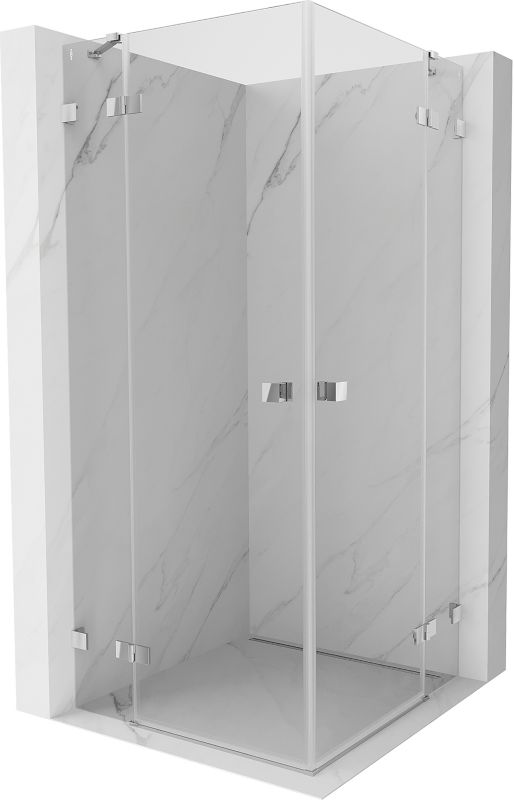 Kabina prysznicowa Mexen Lunar Duo uchylna 105 x 105 cm transparent chrom 1 szt.